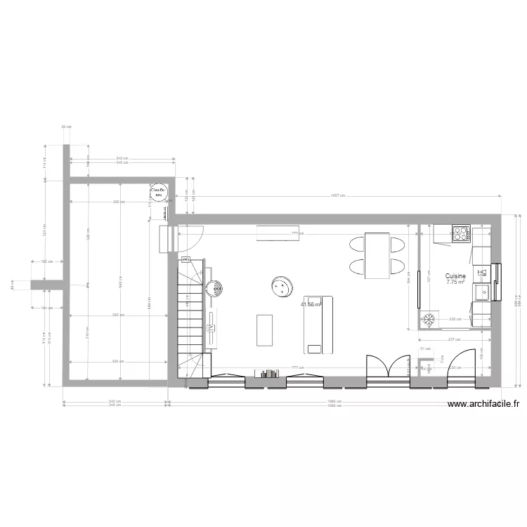 Maison Lisa RDC G cuisine Est avec garage align&eacute;. Plan de 