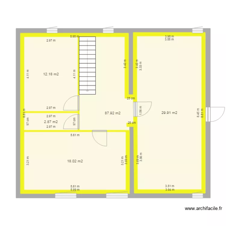 etage des Biges amenage. Plan de 