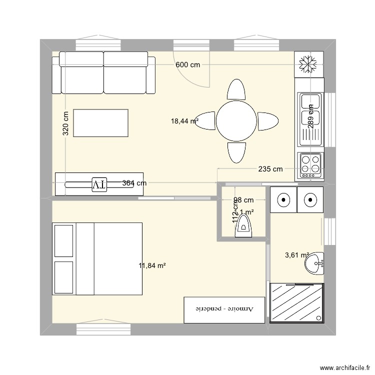 Maison 36m2. Plan de 0 pièce et 0 m2