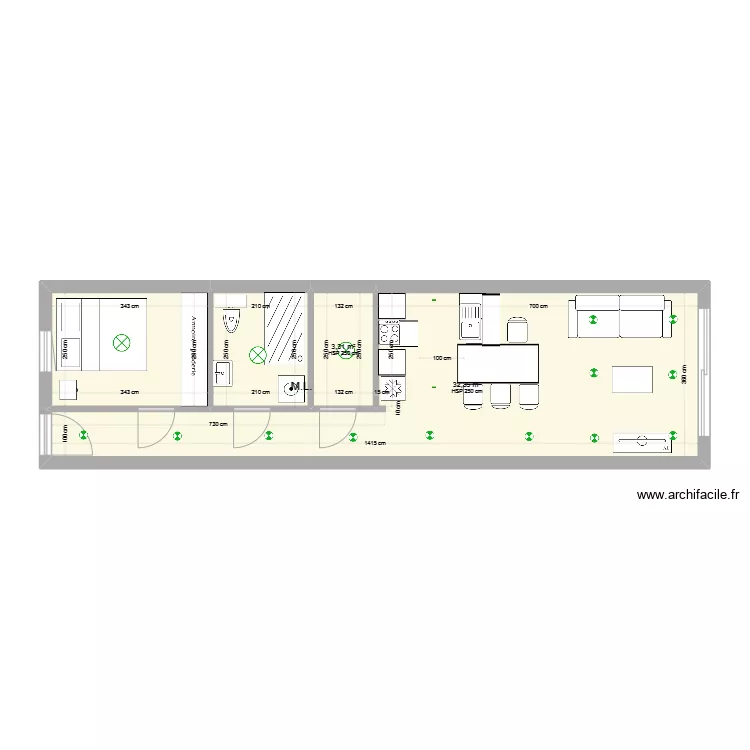 studio. Plan de 