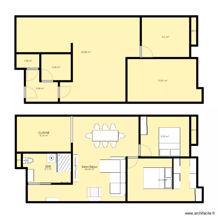 QUENTIN Cl&eacute;mence. Plan de 