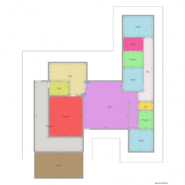 SR Plan Côtes Couleurs. Plan de 0 pièce et 0 m2