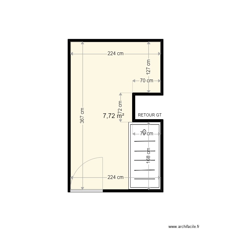 PILLIAD FREDERIC . Plan de 1 pièce et 8 m2