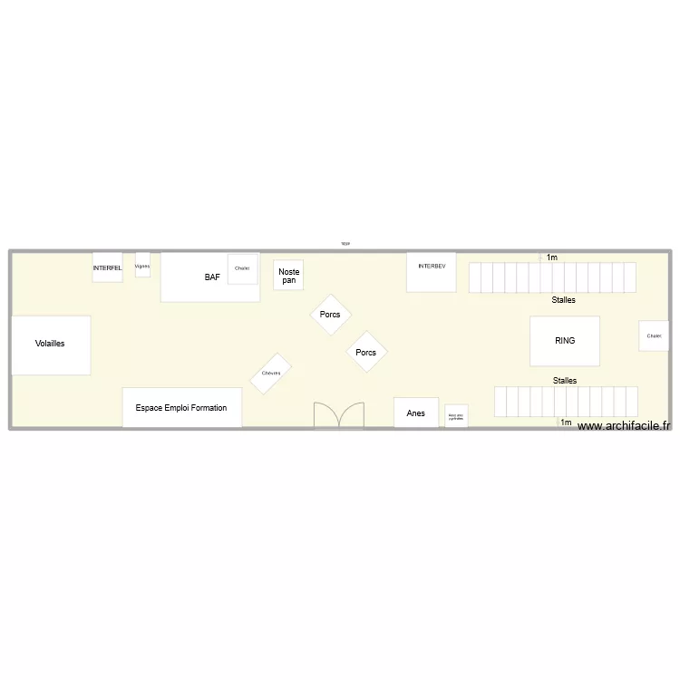 Foire de Pau plan Hall 2023. Plan de 