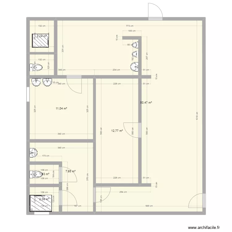 Plan Vestiaire R&eacute;fectoire New. Plan de 