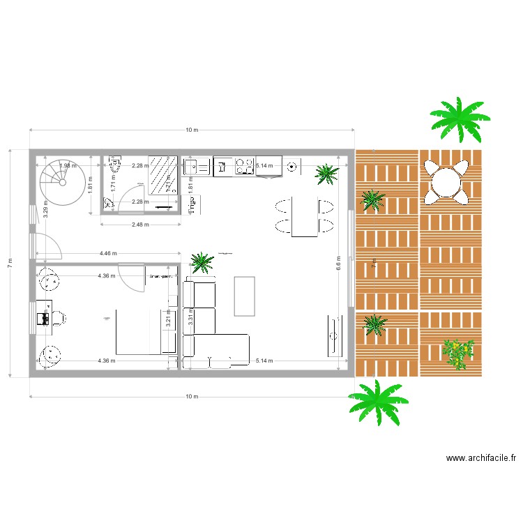 plan RdeCH DUPLEX. Plan de 0 pièce et 0 m2