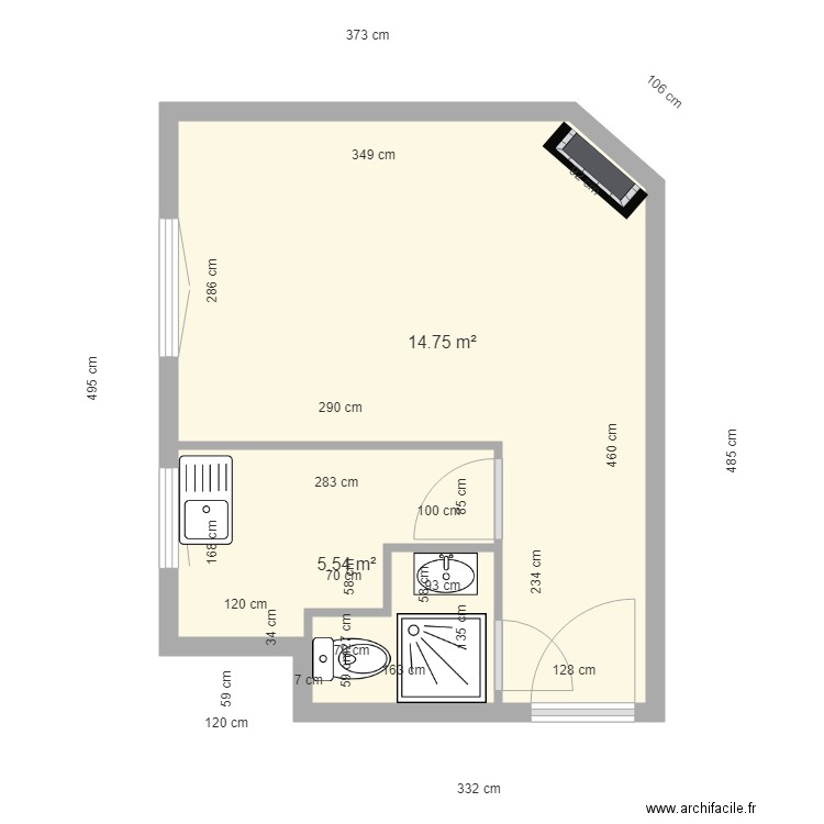 STUDIO 5 T. Plan de 0 pièce et 0 m2