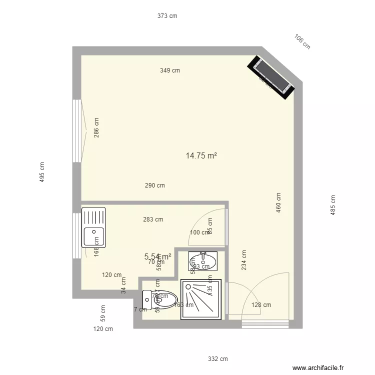 STUDIO 5 T. Plan de 
