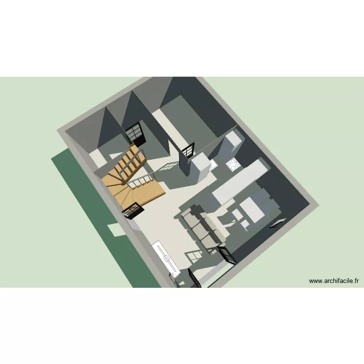 vilejuste-2. Plan de 3 Pièces et 48 m² vilejuste-2. Plan de 3 Pièces et 48 m²