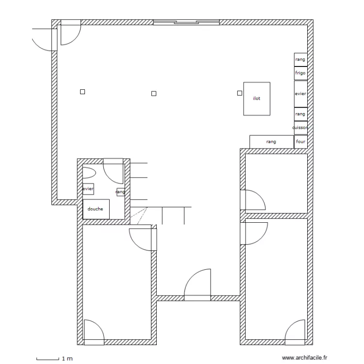 rdc aumont meublé. Plan de rdc aumont meublé. Plan de