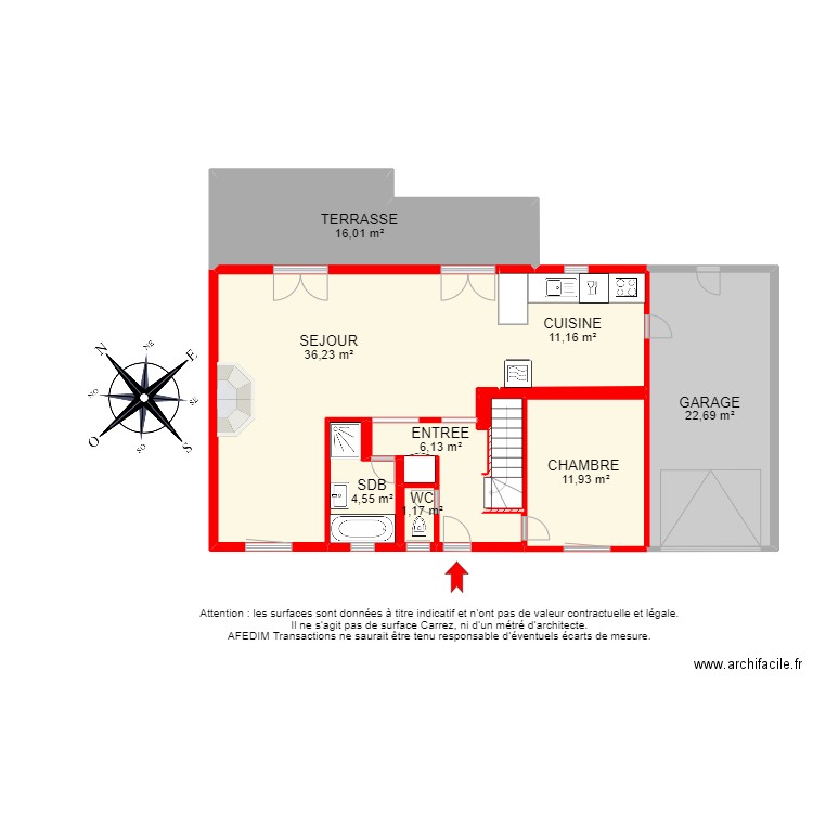 BI12357 - RDC . Plan de 0 pièce et 0 m2