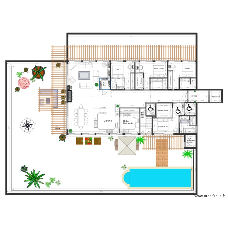 le clos du ciel baies justes  et accès PMR. Plan de 0 pièce et 0 m2