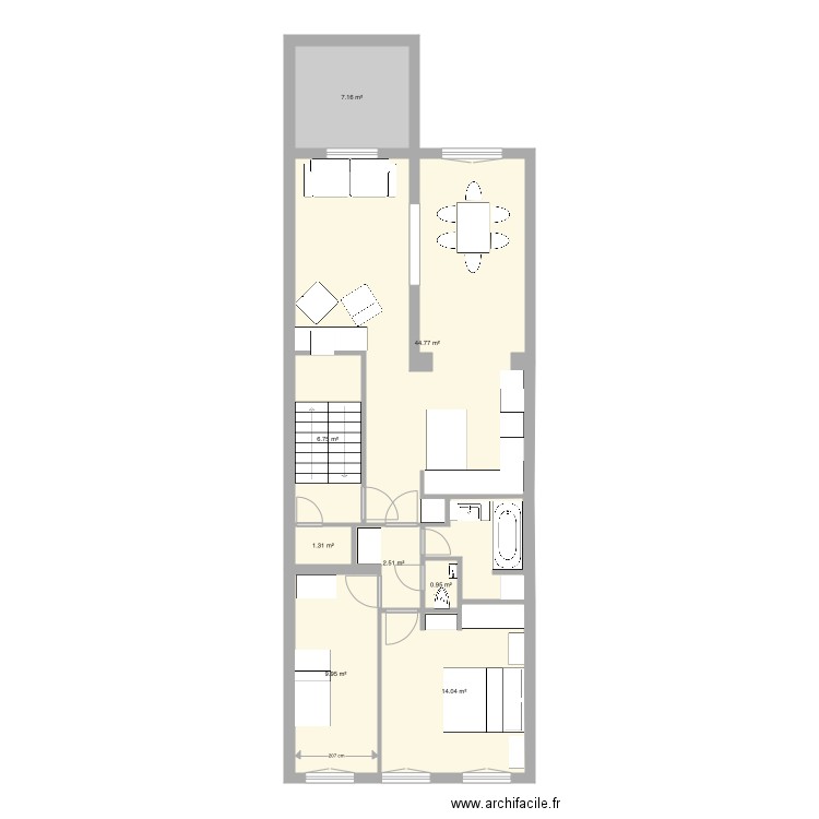 Tabellion 1e étage version 11. Plan de 0 pièce et 0 m2