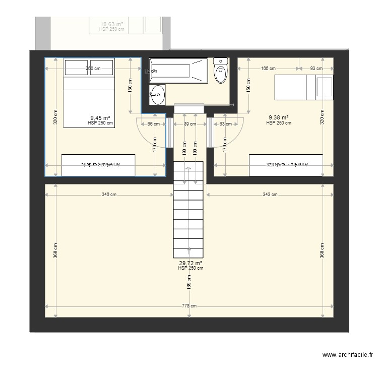 grange 3. Plan de 10 pièces et 113 m2