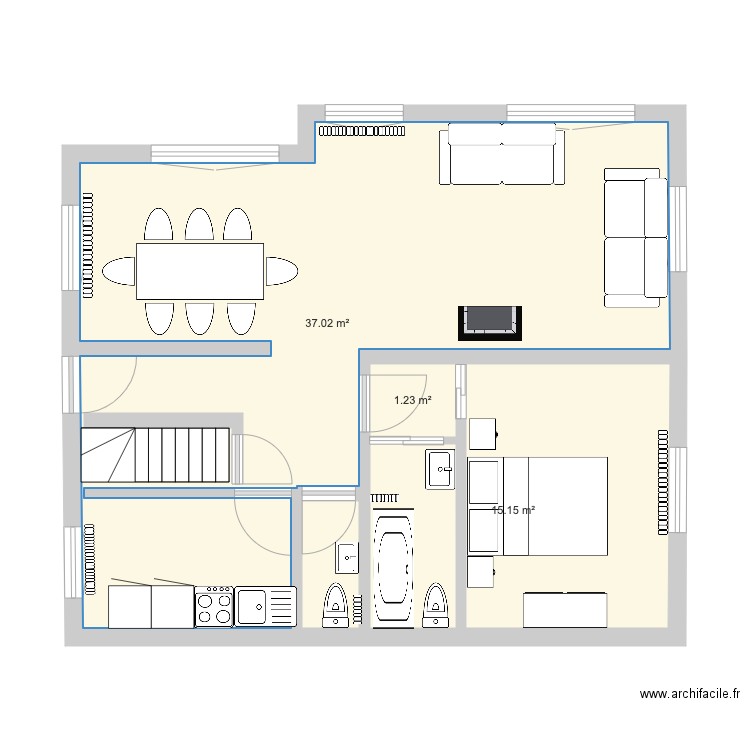 plan chalet rez. Plan de 0 pièce et 0 m2