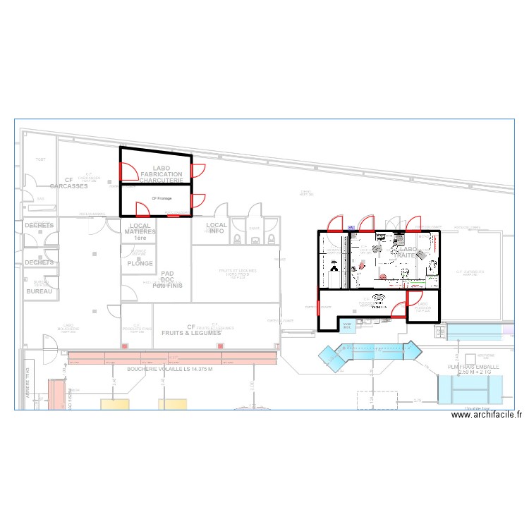 St Germain du Bois V3. Plan de 6 pièces et 69 m2