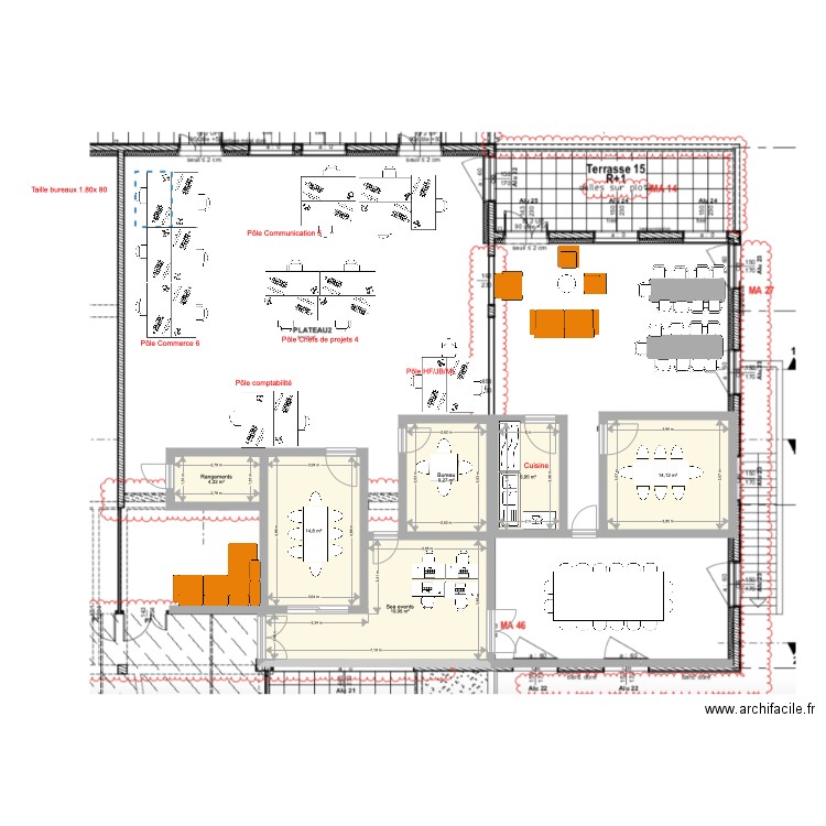 Lorient cuisine fermée. Plan de 0 pièce et 0 m2