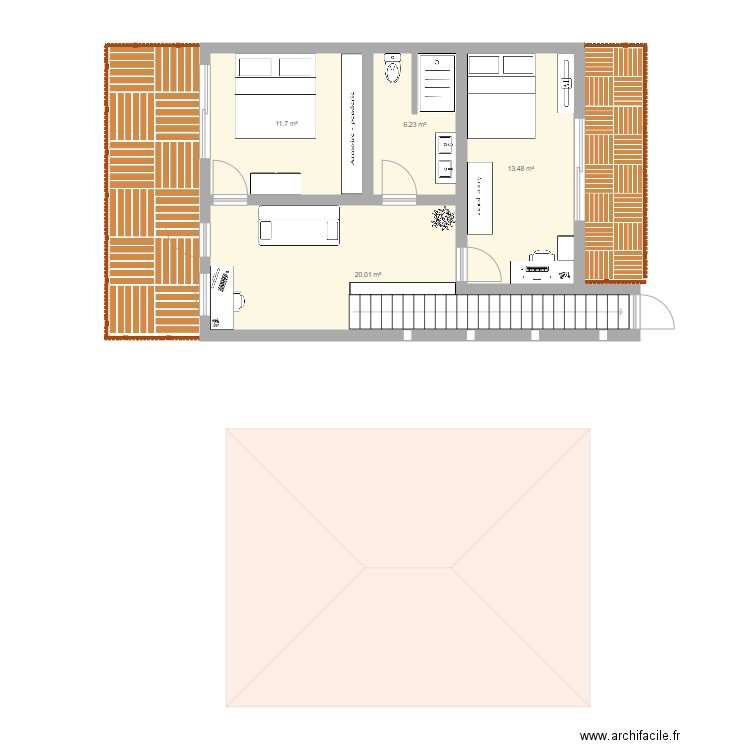 Plan maison étage 1. Plan de 0 pièce et 0 m2