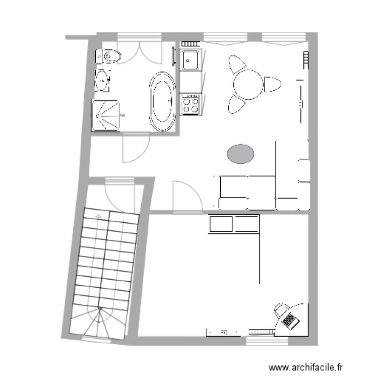 1ste verdieping. Plan de 0 pièce et 0 m2