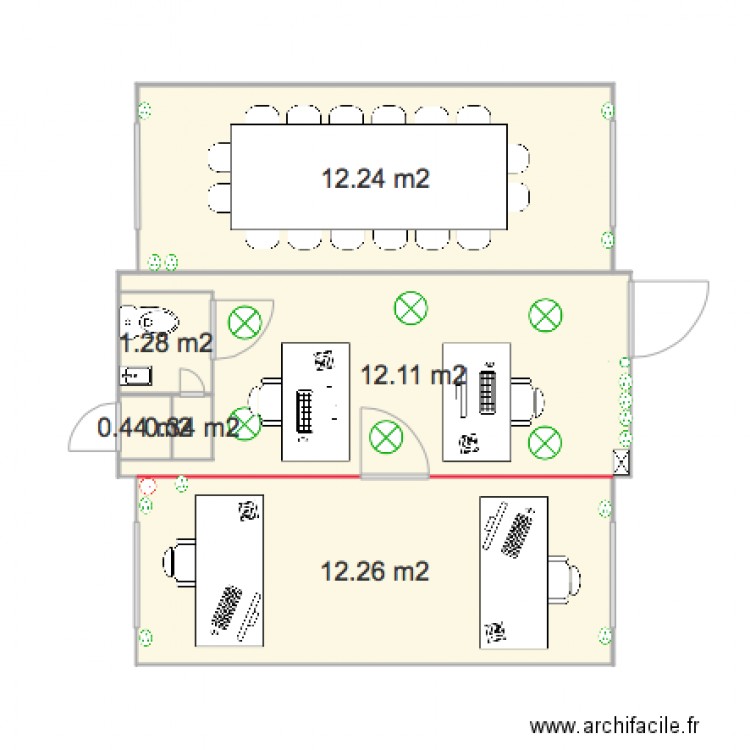 BUREAU EXTENSIBLE Hydrogec 2. Plan de 0 pièce et 0 m2