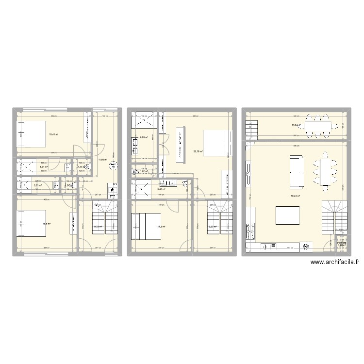 Montreuil - BOOA 3. Plan de 17 pièces et 190 m2