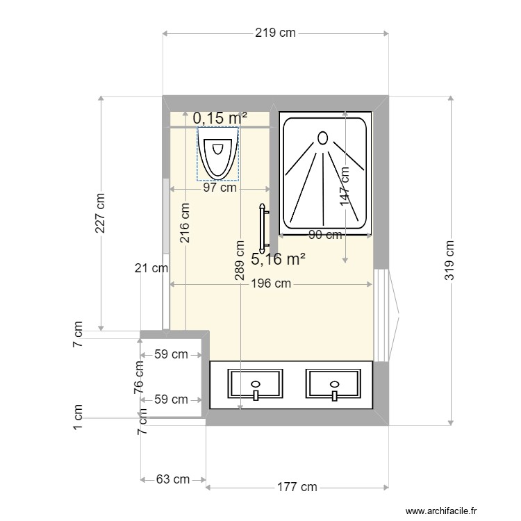 Sitemapcdatahttpsfedykniqoocomplan Salle De Bain 5m2 Avec Wc