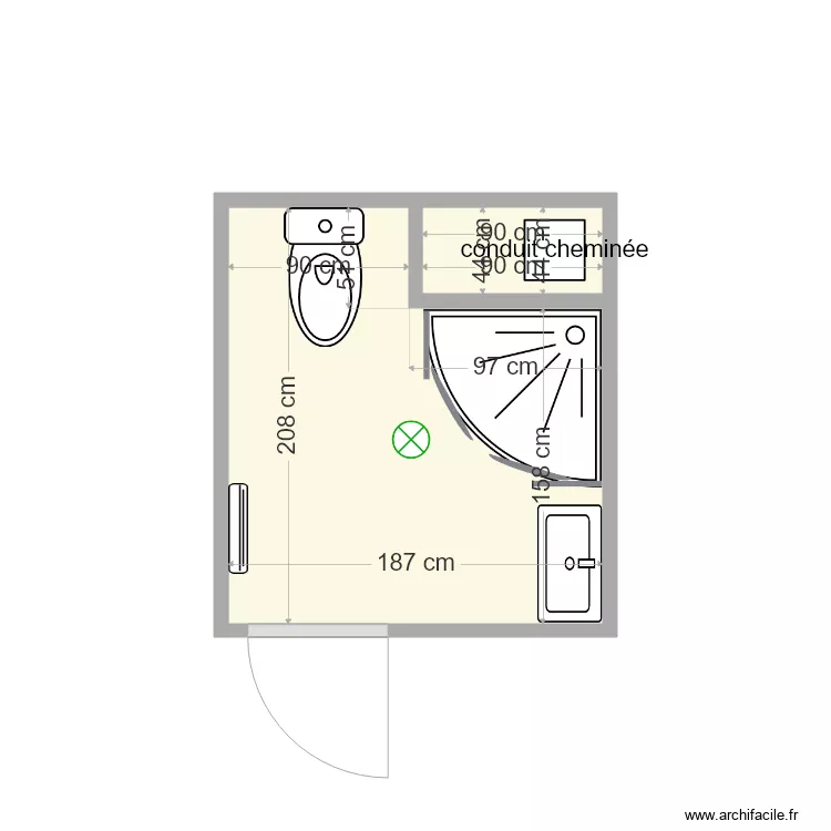 salle de douche 1er étage GF. Plan de salle de douche 1er étage GF. Plan de