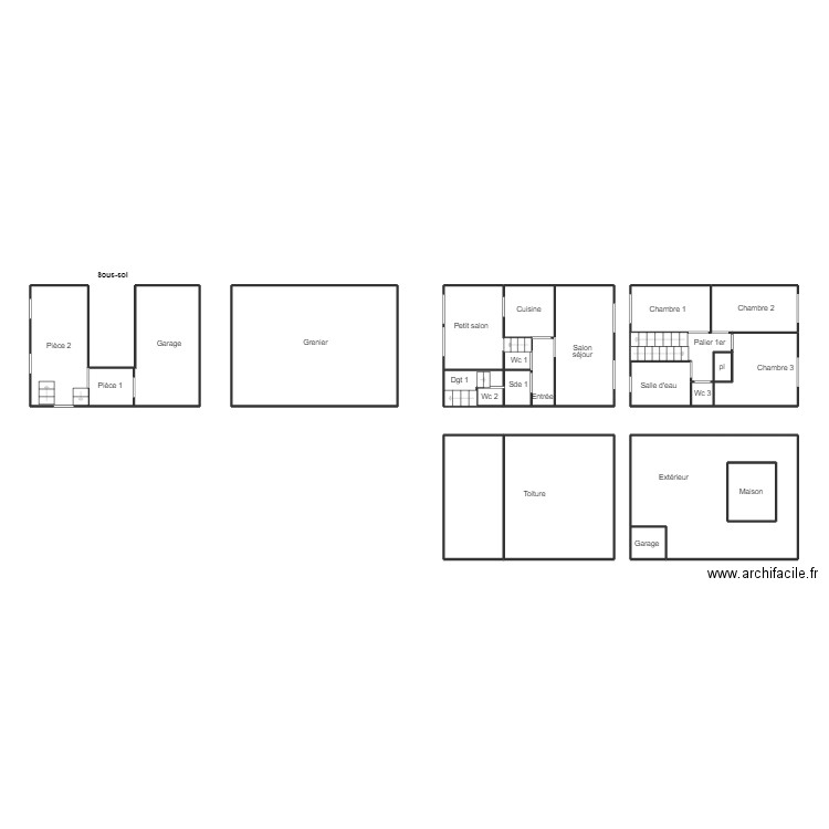 ROSPORDEN LEPOCHAT. Plan de 22 pièces et 121 m2