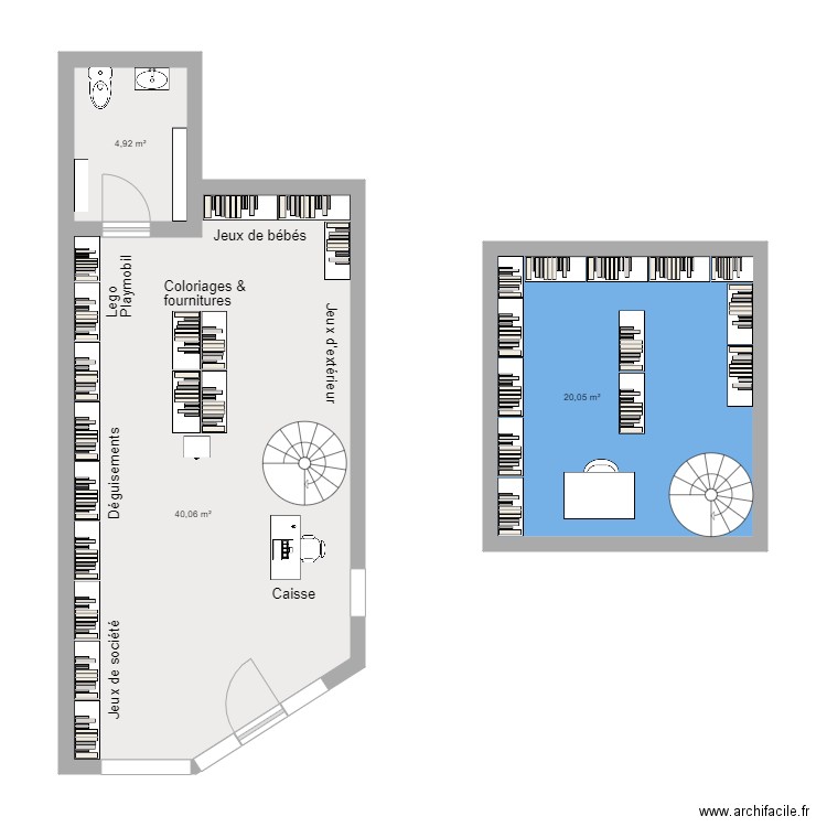 Plans magasin Eléphant qui se balance. Plan de 0 pièce et 0 m2