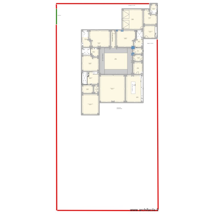 Yassap. Plan de 20 pièces et 449 m2