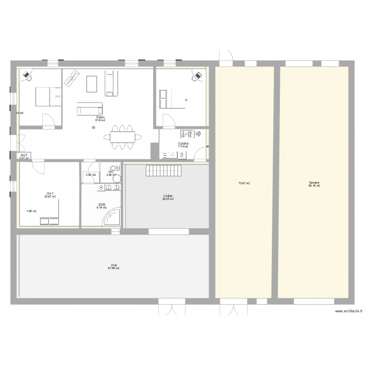 michon rdc habitable v8 sans sub. Plan de 0 pièce et 0 m2