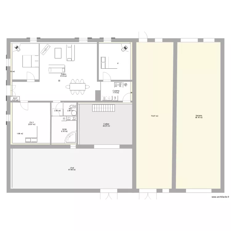 michon rdc habitable v8 sans sub. Plan de 