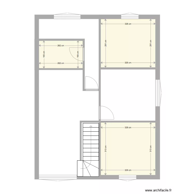 PS Plan PARLAK RDC avant travaux. Plan de 