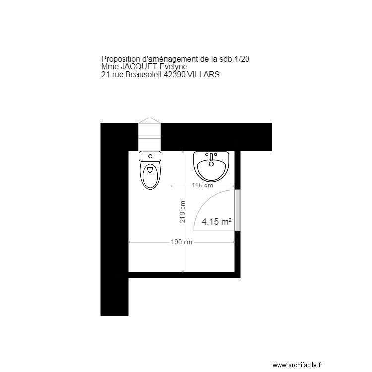 JACQUET Villars. Plan de 0 pièce et 0 m2