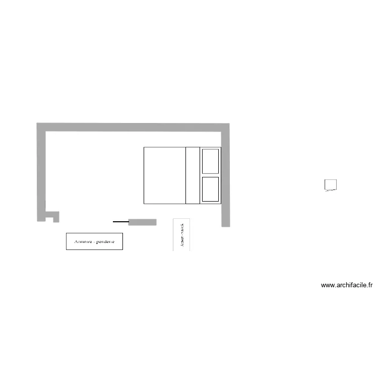 Dressing 4m2. Plan de 