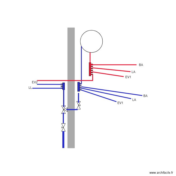 vue hydraulique nourrices. Plan de 0 pièce et 0 m2