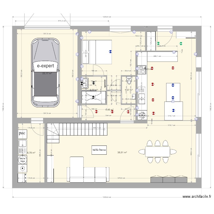 rch 25 bis  futur 4 electricite. Plan de 7 pièces et 111 m2