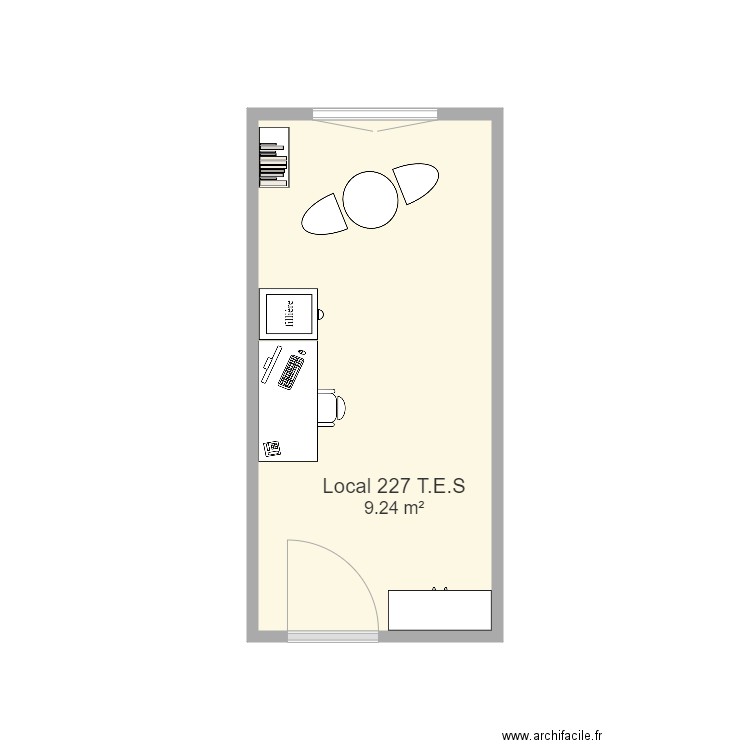 Local 227 TES 2e étage pdc. Plan de 0 pièce et 0 m2