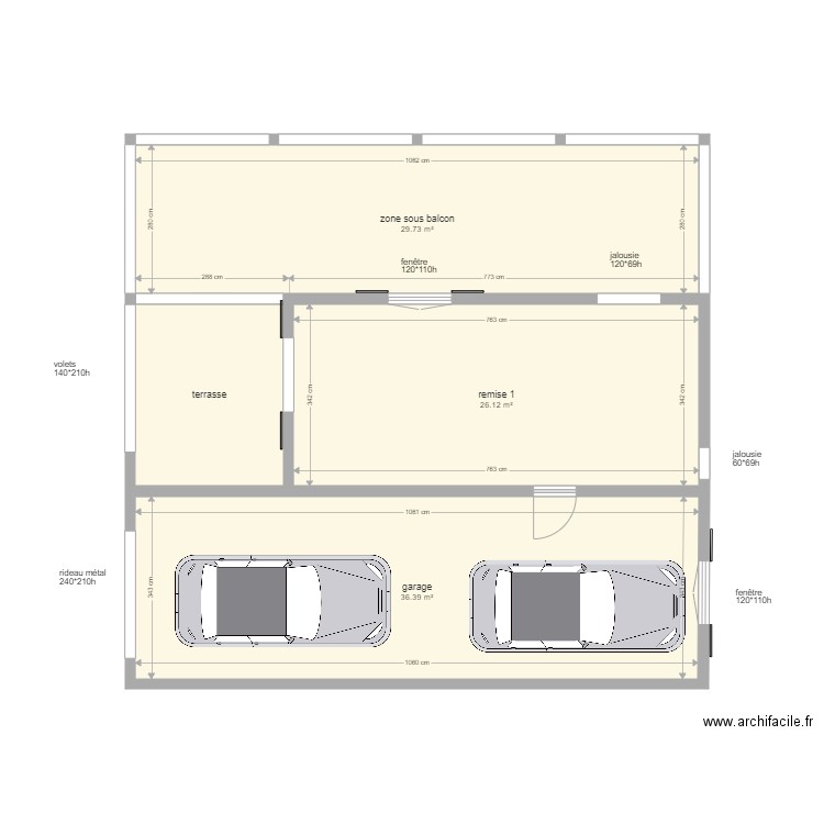  demi sous sol maison gwada version brut . Plan de 0 pièce et 0 m2