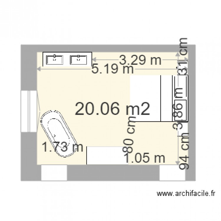 BELLECOUR CHAMBRE PARENTALE Version 2. Plan de 0 pièce et 0 m2