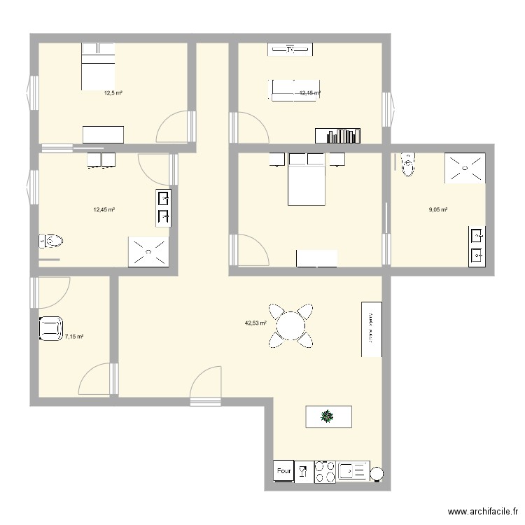 sujet n7 modifié. Plan de 0 pièce et 0 m2