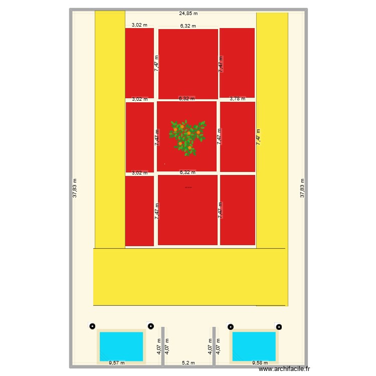 parvis hfme. Plan de 0 pièce et 0 m2