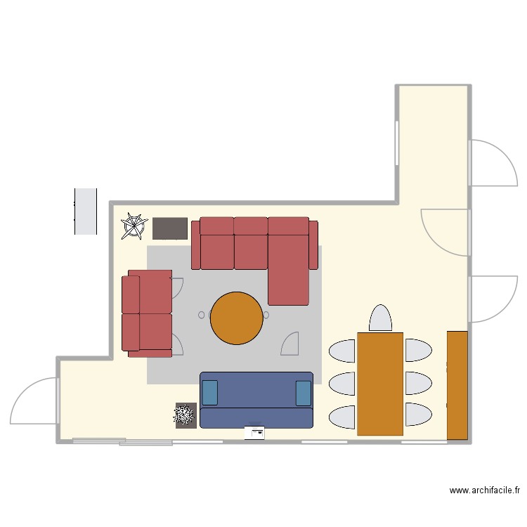 6PQ Living. Plan de 1 pièce et 29 m2