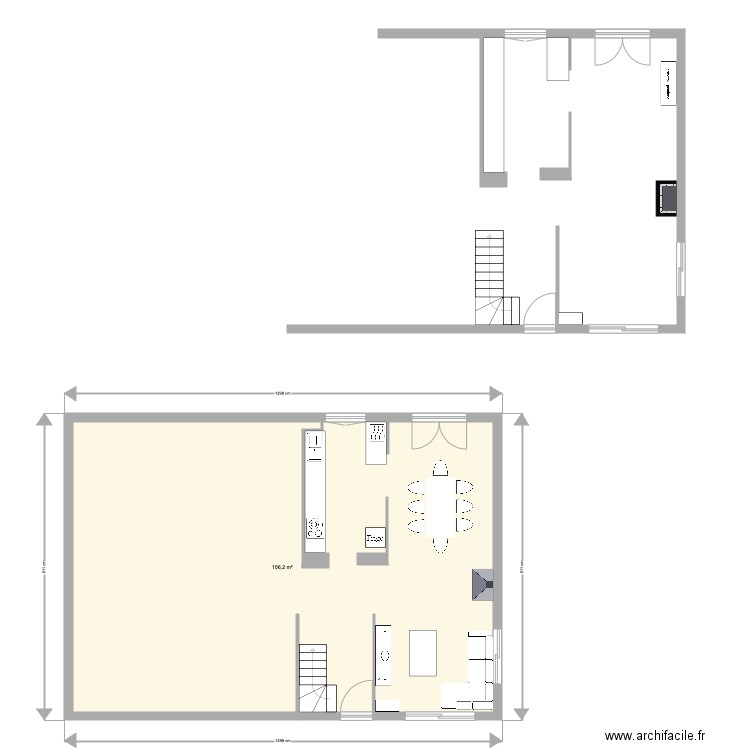 RDC. Plan de 0 pièce et 0 m2