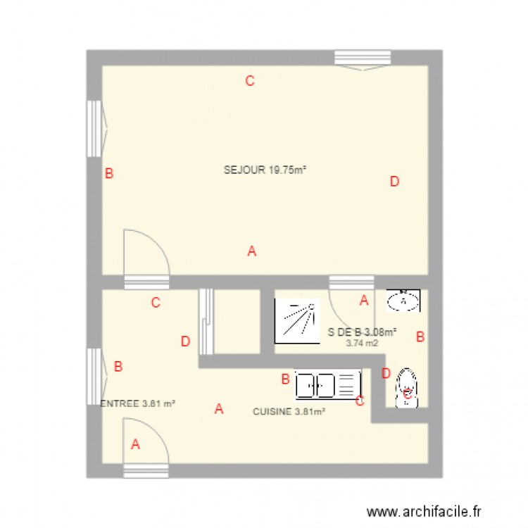 RECOLET RDJ G. Plan de 0 pièce et 0 m2