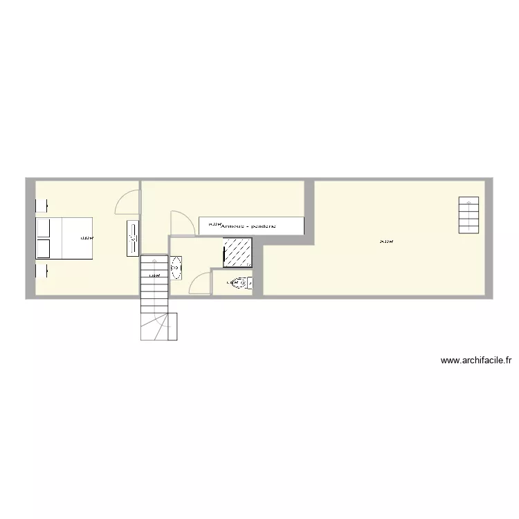 chambre étage. Plan de chambre étage. Plan de