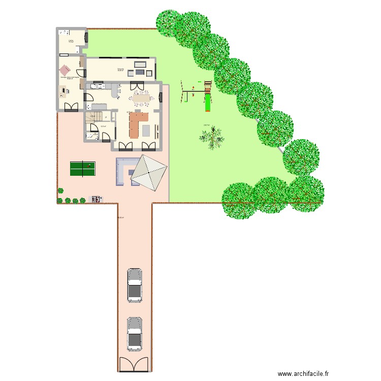 BESSON . Plan de 17 pièces et 500 m2