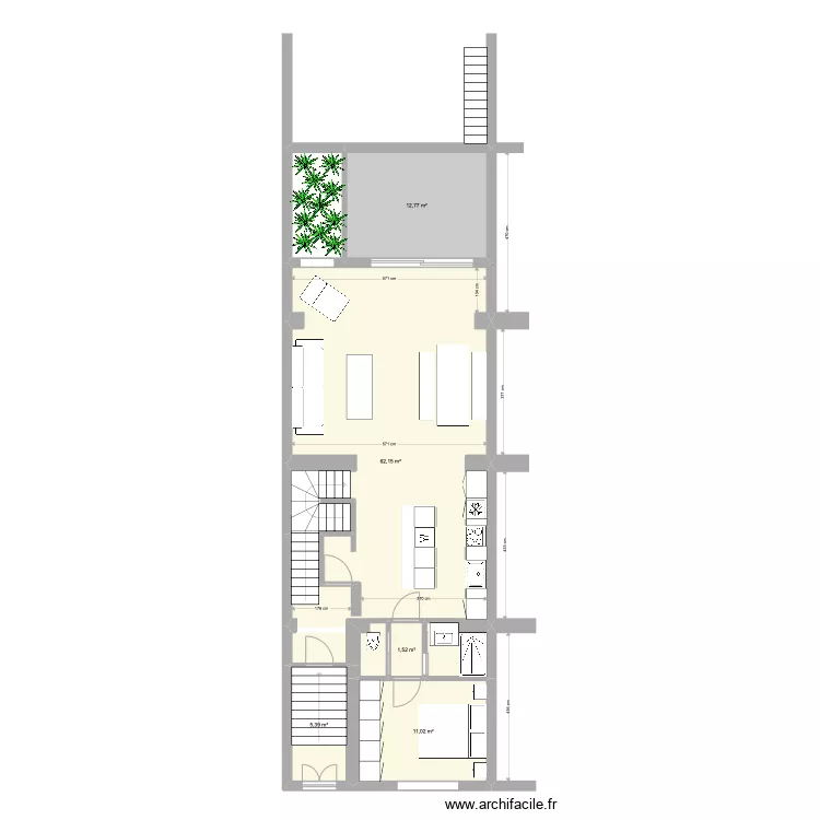 Banning 83 Bel &eacute;tage. Plan de 0 pièce et 0 m2