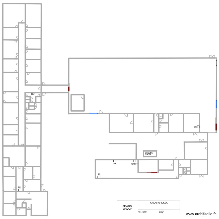 Groupe 50KVA. Plan de 0 pièce et 0 m2