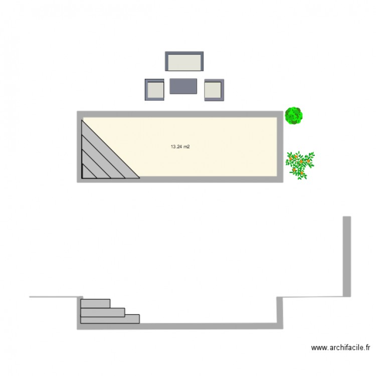 Plan en coupe piscine. Plan de 0 pièce et 0 m2